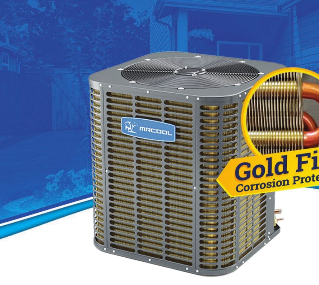 MrCool ProDirect condenser with Gold Fin corrosion protection