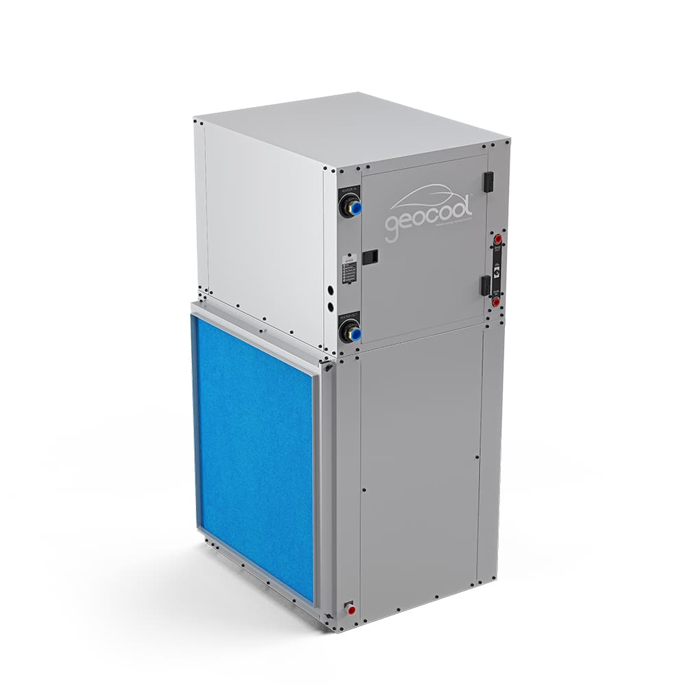 24K BTU Downflow Two-Stage 230V 1-Phase 60Hz CuNi Coil Left Return GeoCool Heat Pump Downflow - MrCool HVAC at HVACZAR