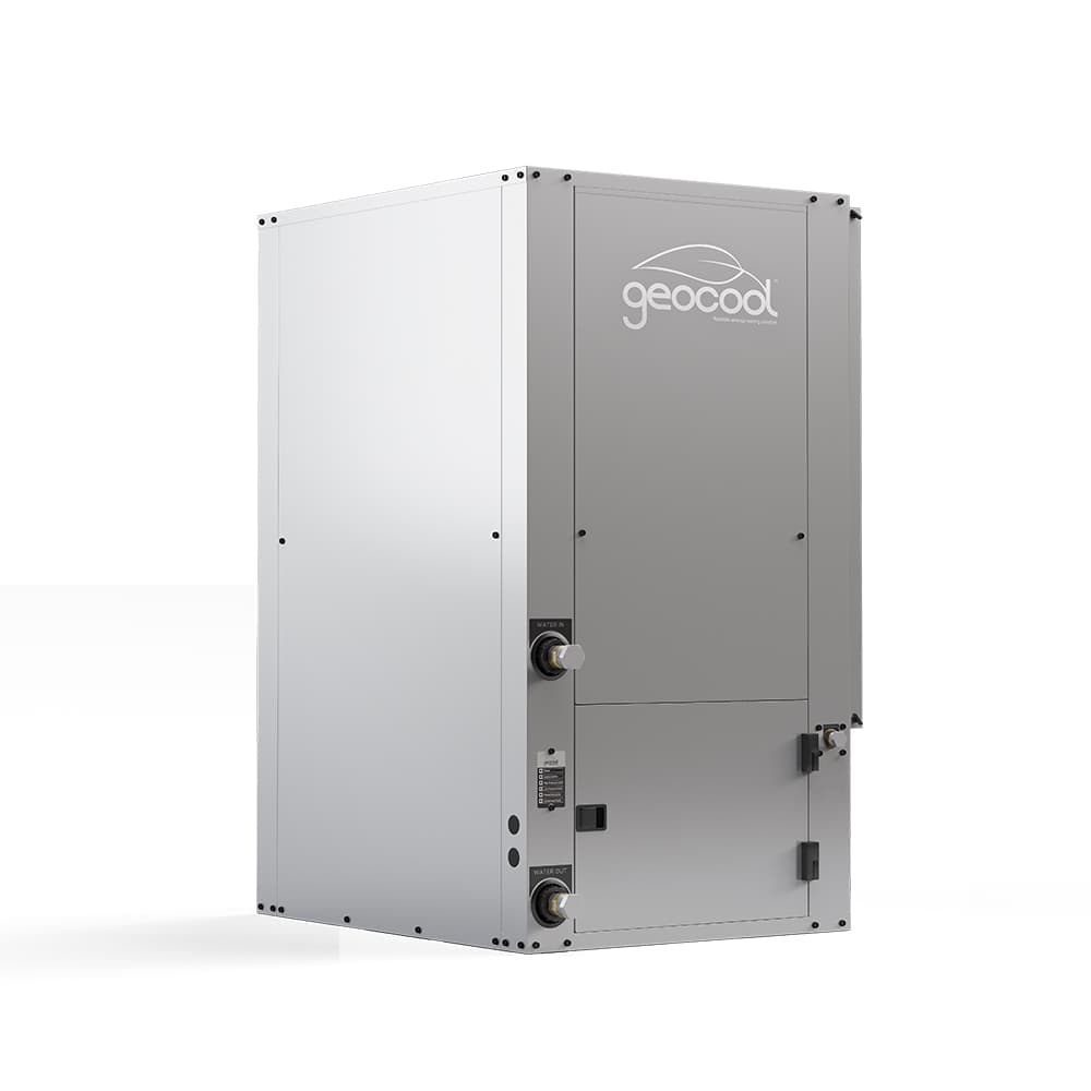 24K BTU Vertical Two-Stage 230V 1-Phase 60Hz CuNi Coil Right Return GeoCool Heat Pump Upflow - MrCool HVAC at HVACZAR