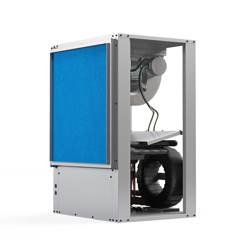 36K BTU Horizontal Two-Stage 230V 1-Phase 60Hz CuNi Coil Right Return view 3