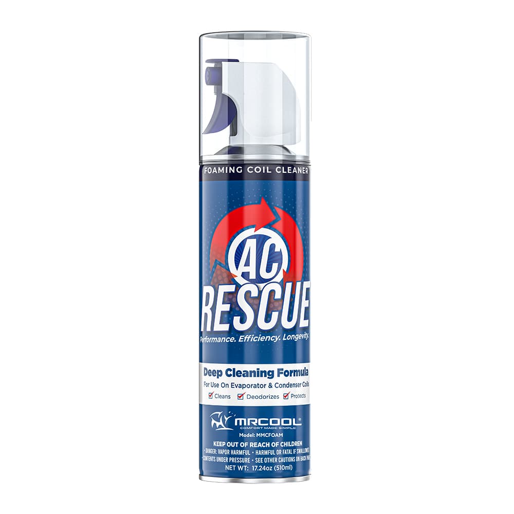 The MRCOOL A/C Rescue foaming cleaner helps to clean, disinfect, and protect your HVAC equipment, thus lengthening their lifespans and allowing them to run at its most optimal operation. Care Kit - MrCool HVAC at HVACZAR