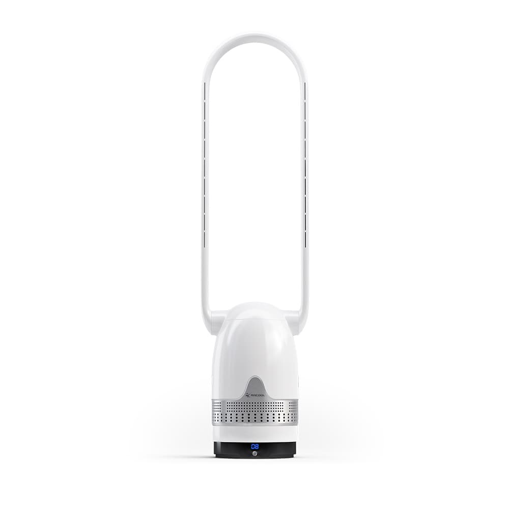 MRBREEZE Silver Oval Bladeless Fan and Air Purifier MrBreeze - MrCool HVAC at HVACZAR