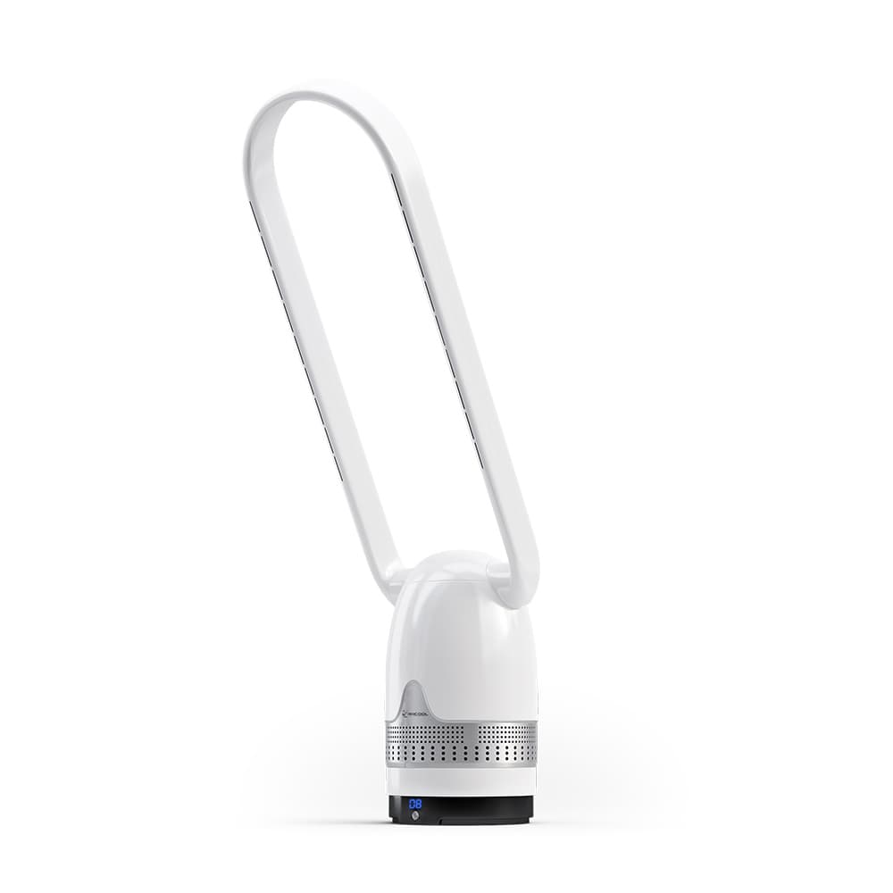 MRBREEZE Silver Oval Bladeless Fan and Air Purifier view 2