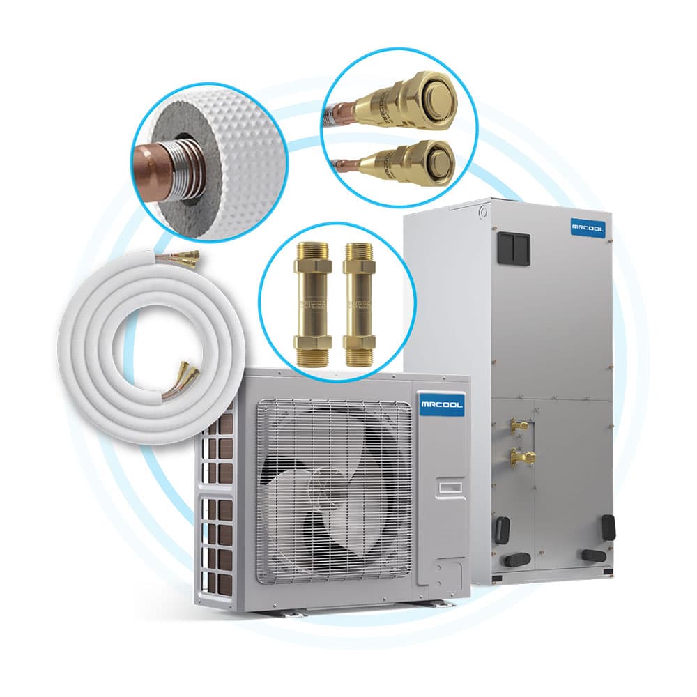 15 FT Pre-Charged 3/8" x 3/4" MRCOOL No-Vac Quick Connect Line Set view 3