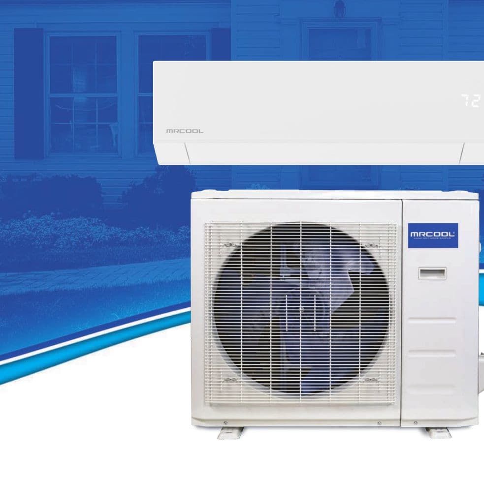 MrCool Olympus wall-mount ductless air conditioner and condenser