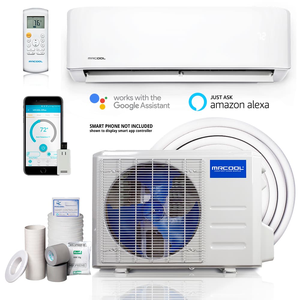 12K BTU Heat Pump Condenser & Wall Mount Air handler 230 volt view 2