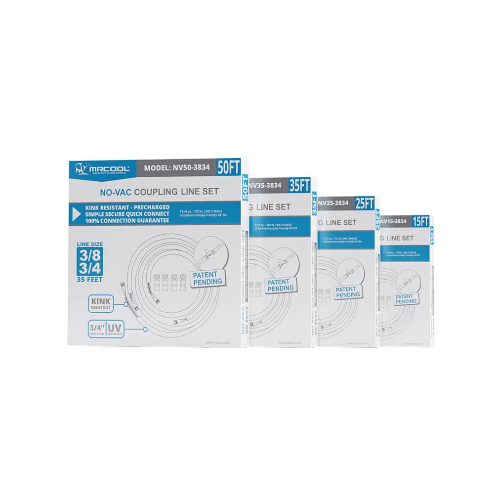 15 FT Pre-Charged 3/8" x 3/4" MRCOOL No-Vac Quick Connect Line Set view 2